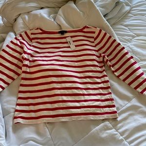 J Crew 3/4 sleeve striped top